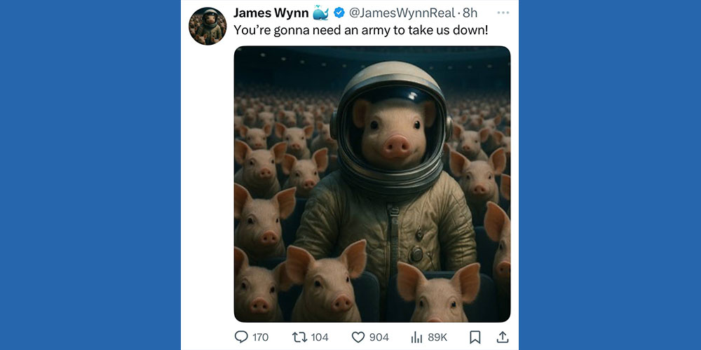 حمایت جیمز وین از مون پیگ