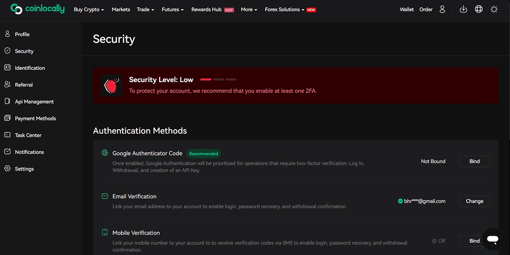 ثبت نام کوین لوکالی