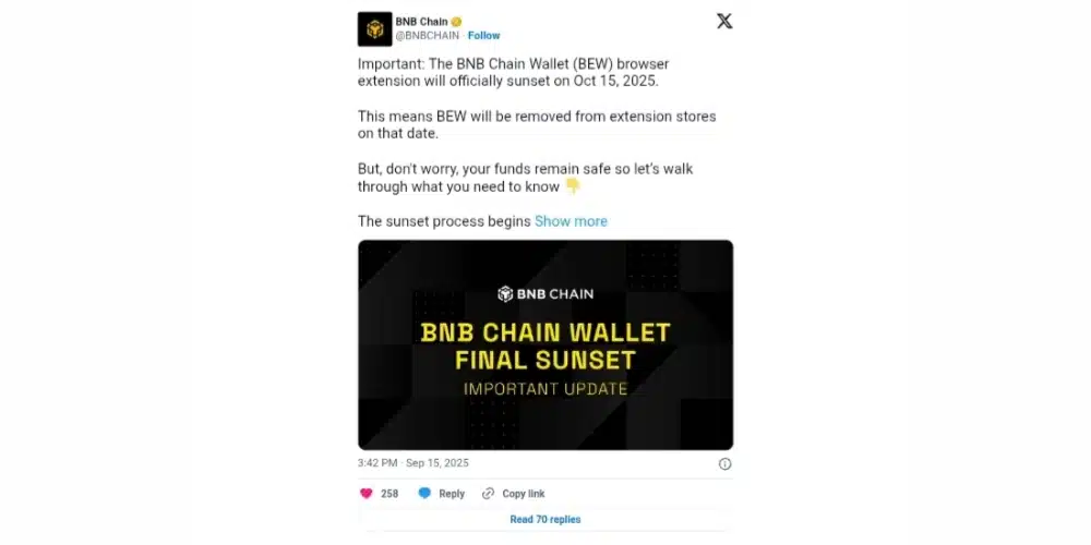 پایان BNB Wallet