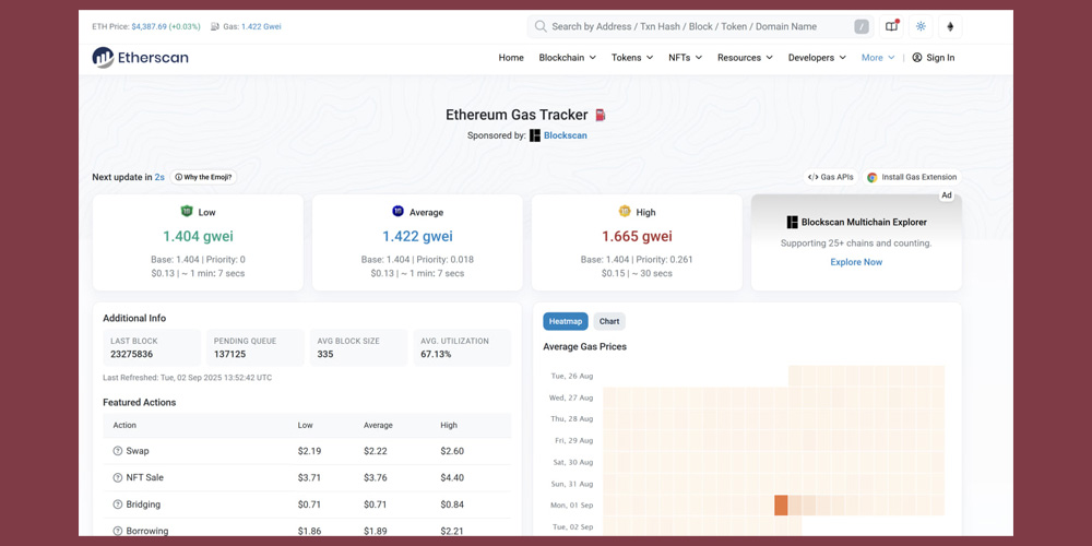 کارمزد انتقال اتریوم