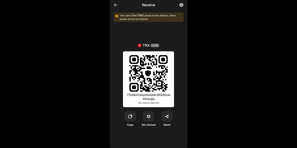 کیو آر کد در تراست ولت