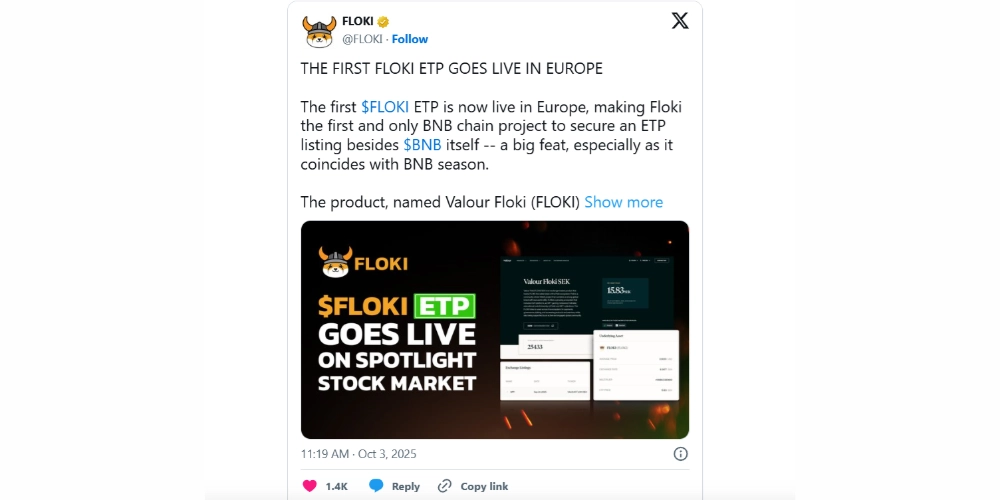 توییت فلوکی در مورد تایید ETP