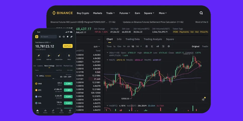 برنامه ترید صرافی بایننس