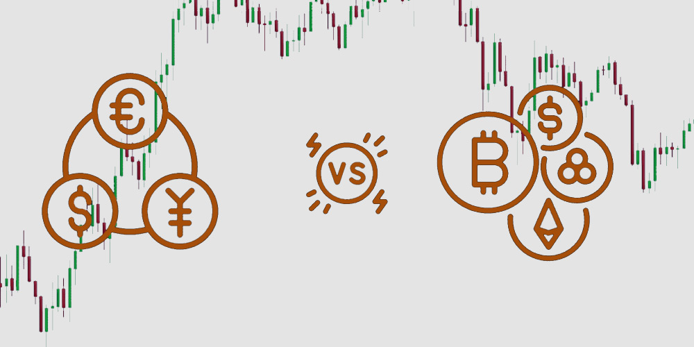 تفاوت بازار فارکس و کریپتو