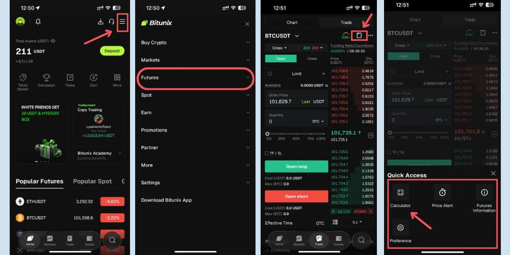 پیدا کردن ماشین حساب فیوچرز در صرافی