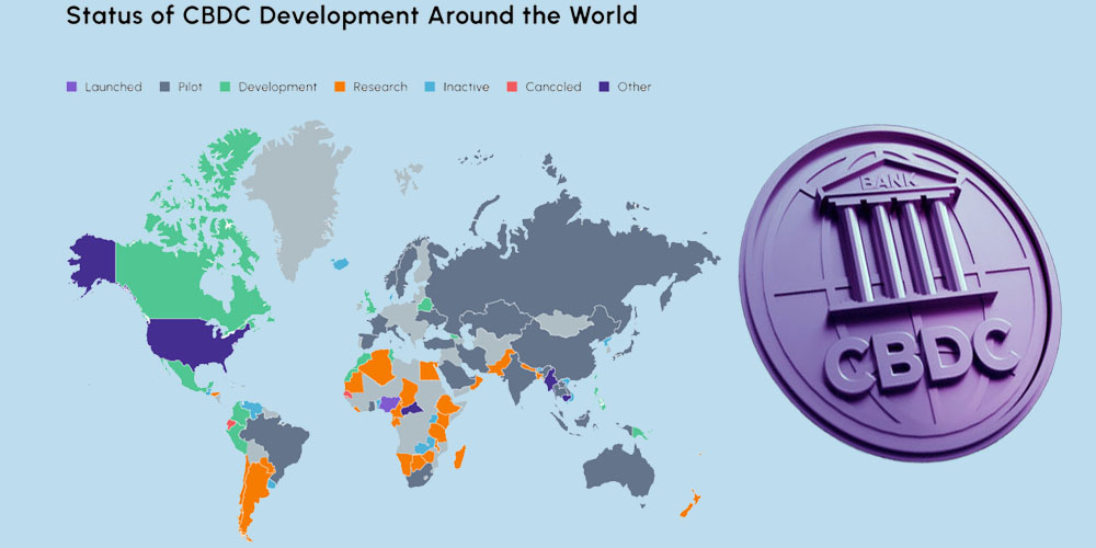 کشورهایی که در حال آزمایش CBDC خود هستند
