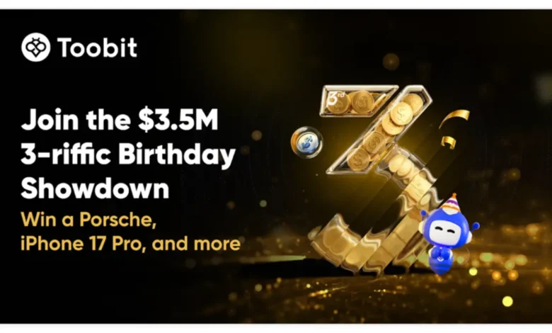 جشن 3 سالگی Toobit با 3.5 میلیون دلار جایزه و پورشه؛ بزرگ ترین کمپین معاملاتی سال